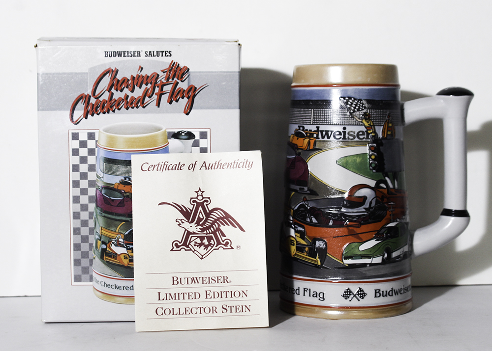 1991 Budweiser "Chasing the Checkered Flag" Stein