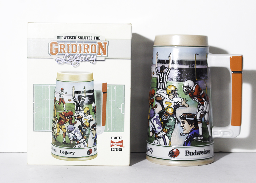 1991 Budweiser "Gridiron Legacy" Football Stein
