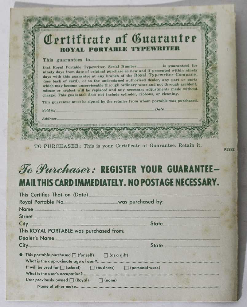 Royal Quiet Deluxe Typewriter