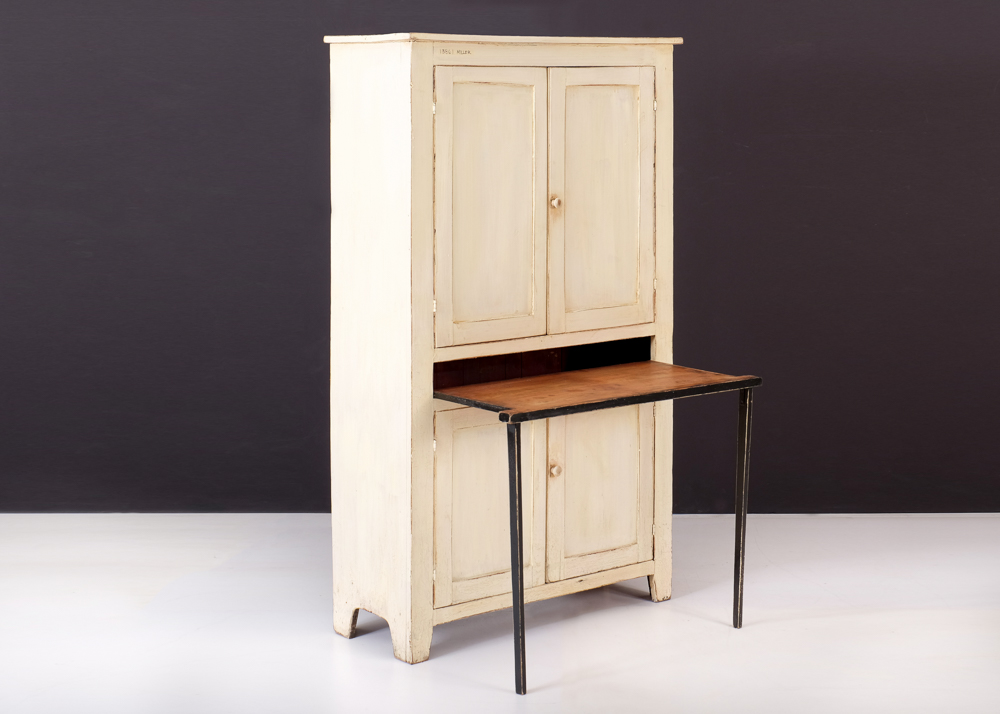 Painted Cupboard with Pull-Out Table