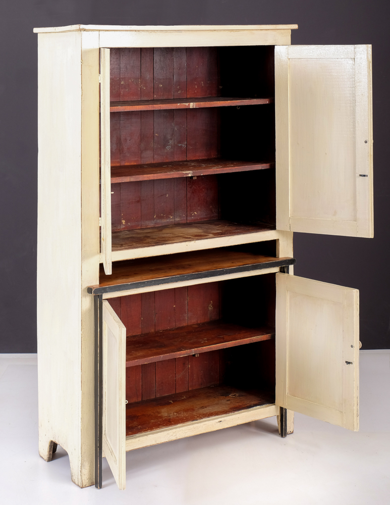 Painted Cupboard with Pull-Out Table