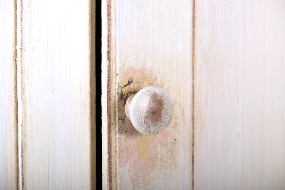 Painted Cupboard with Pull-Out Table