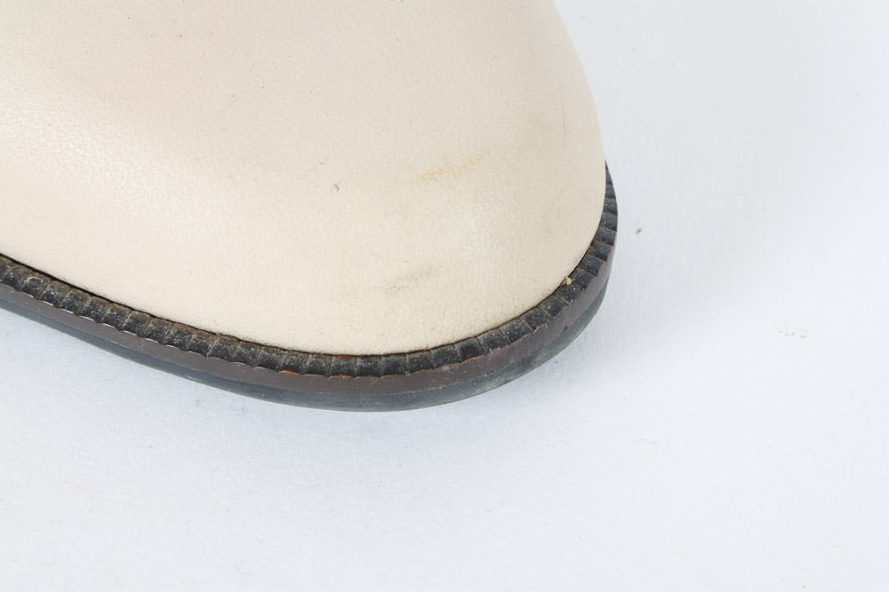 Nine West Cream Leather Boots