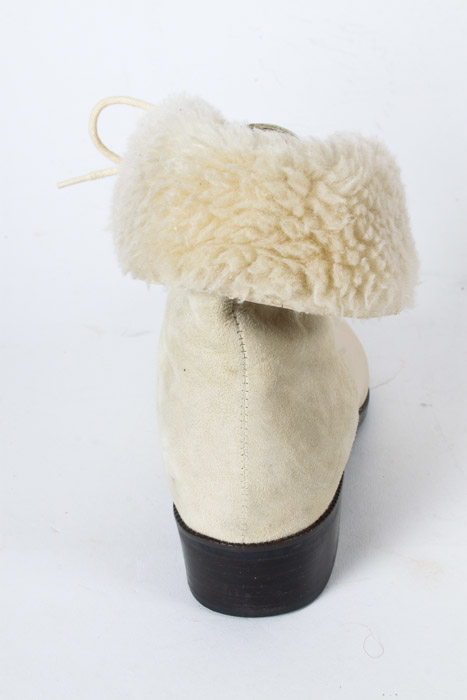 Nine West Cream Leather Boots