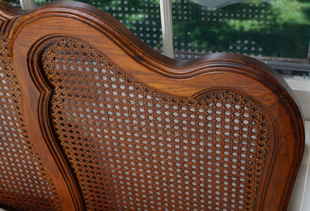 French Provincial Caned Queen Headboard