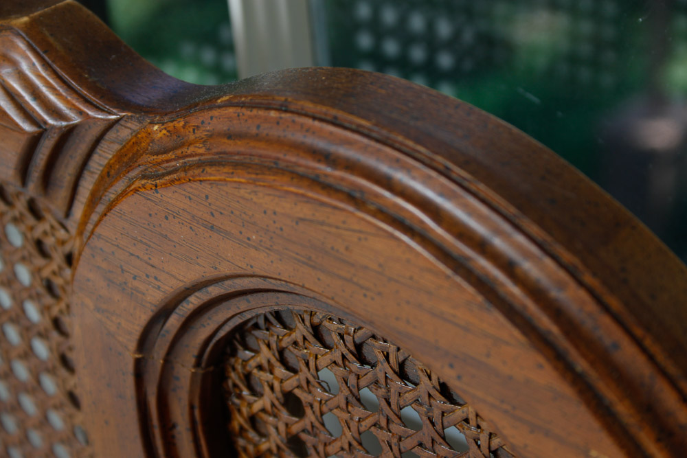 French Provincial Caned Queen Headboard