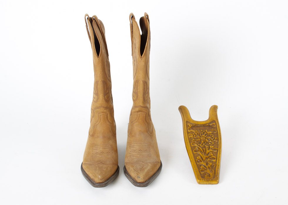 Nine West Leather Western Boots