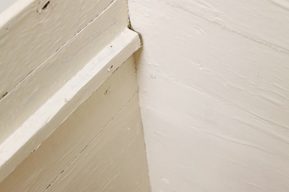 Painted Wood and Canvas Trunk