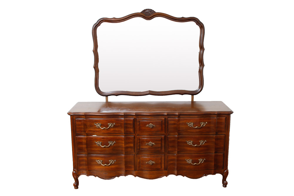 French Provincial Dresser and Mirror