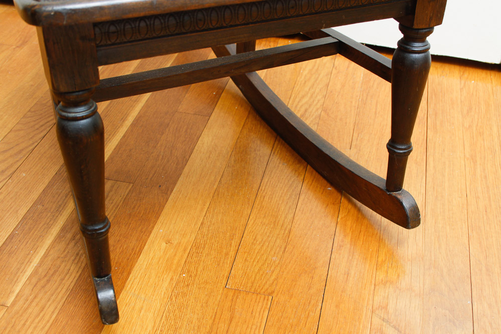 Antique Splat Back Rocking Chair