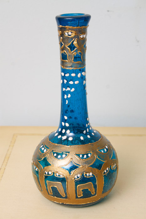 Blue Glass Bedside Decanters