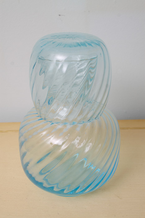 Blue Glass Bedside Decanters