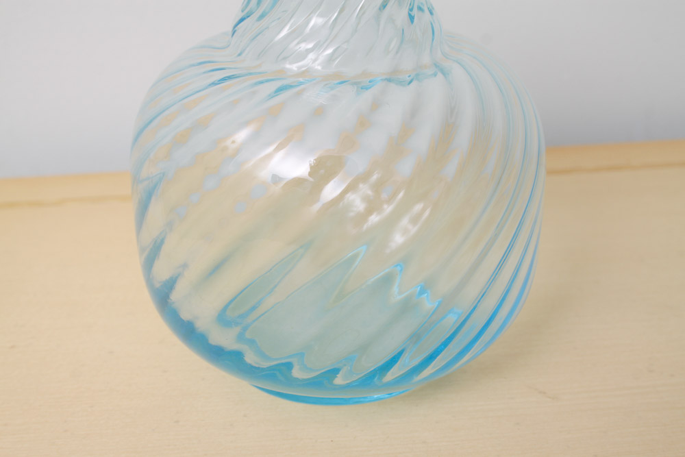 Blue Glass Bedside Decanters