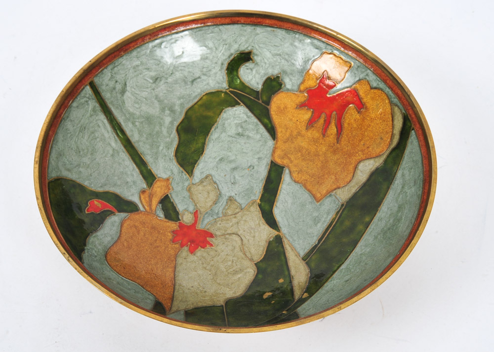 Brass and Enamel Bowl