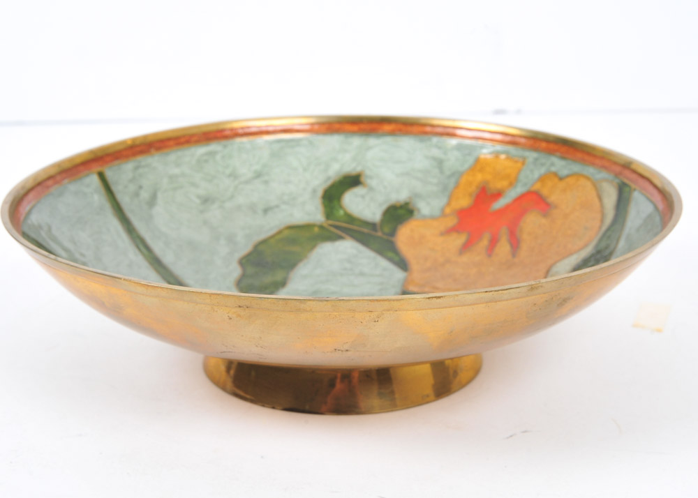 Brass and Enamel Bowl