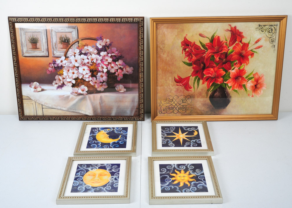 Grouping of Framed Offset Lithographs