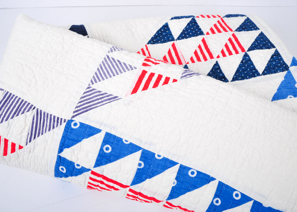 Red, White, and Blue Handmade Quilt
