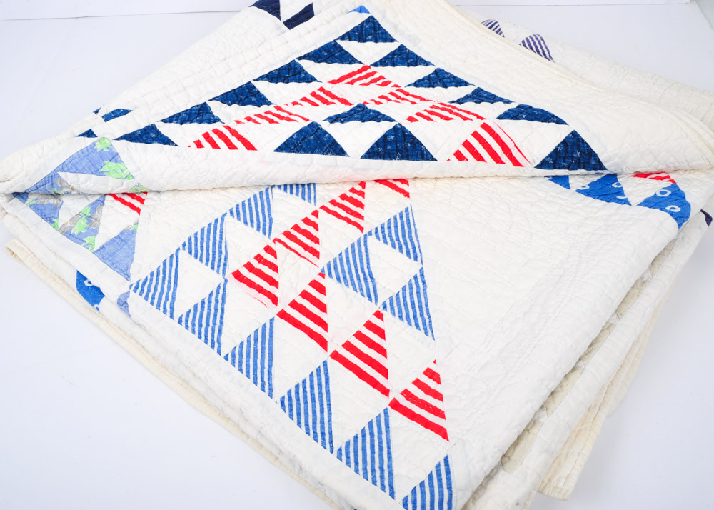 Red, White, and Blue Handmade Quilt