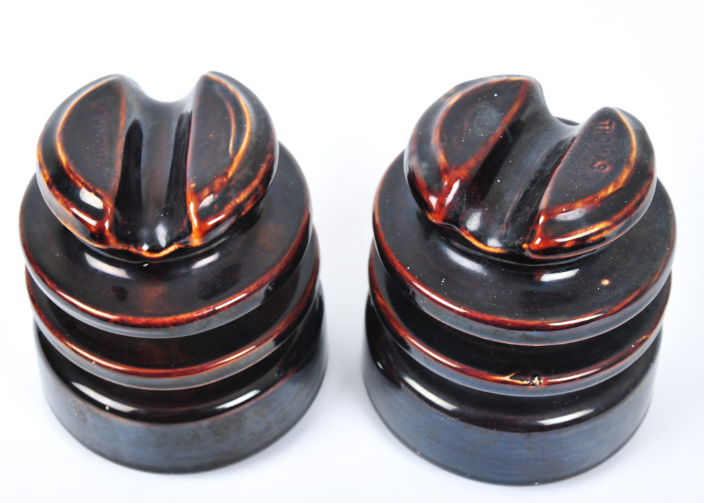 Pair of Vintage Ceramic Insulators
