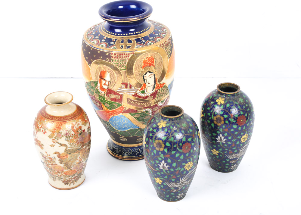 Quartet of Asian Inspired Vases