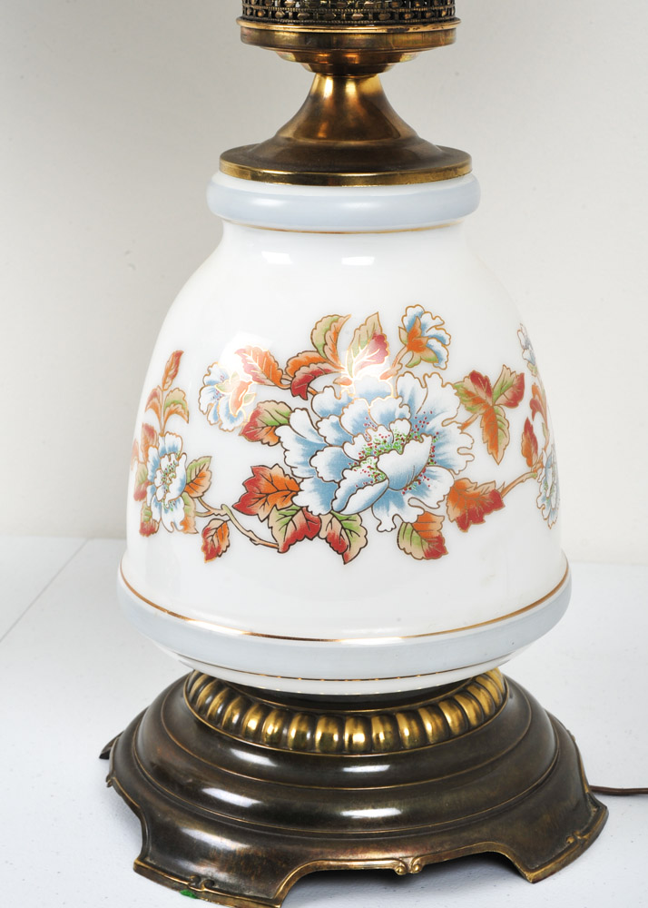 Pair of Victorian Style Hurricane Lamps