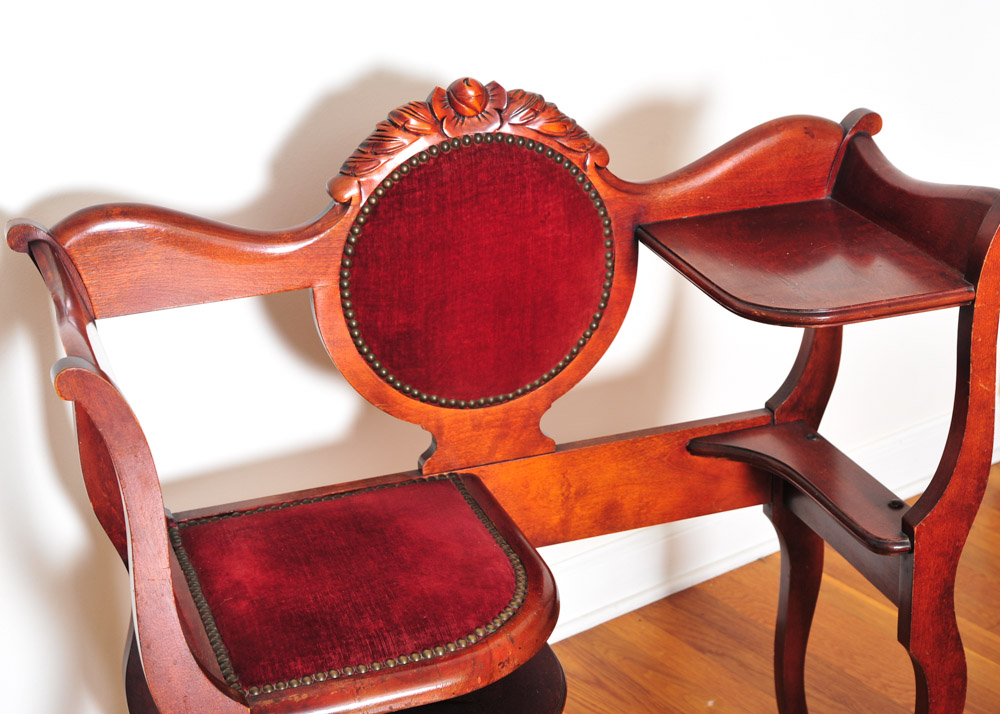 Cherry Finished Gossip Bench