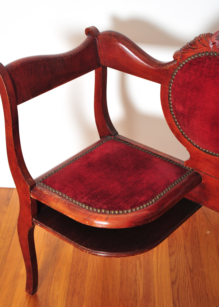 Cherry Finished Gossip Bench