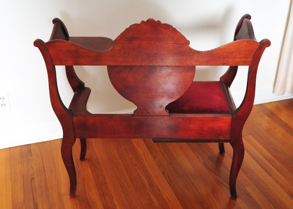 Cherry Finished Gossip Bench