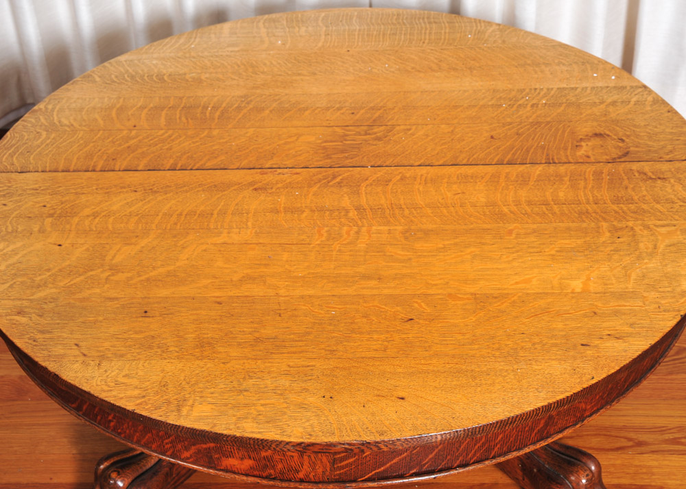 Claw Foot Oak Coffee Table