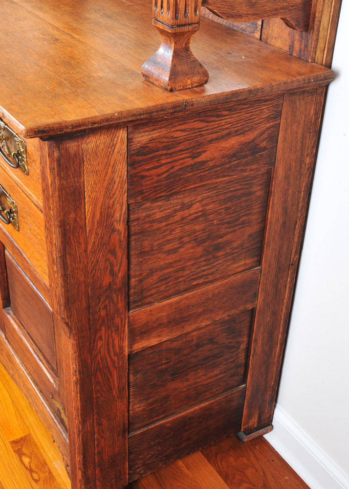 Antique Oak Victorian Sideboard