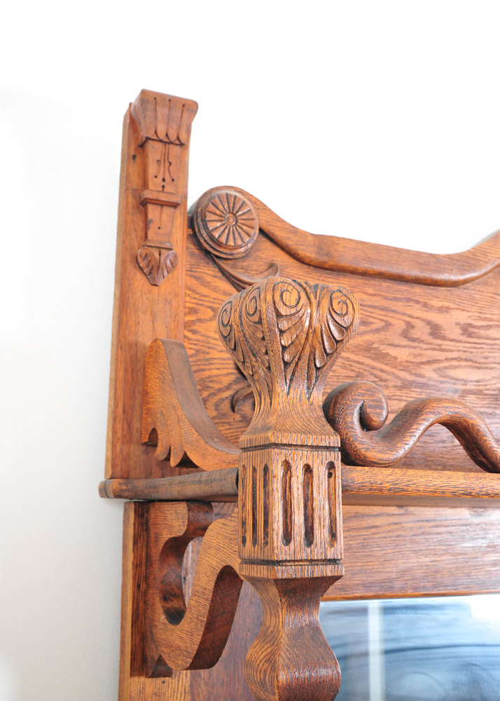 Antique Oak Victorian Sideboard