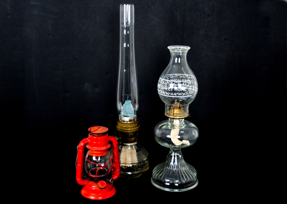 Trio of Oil Lamps