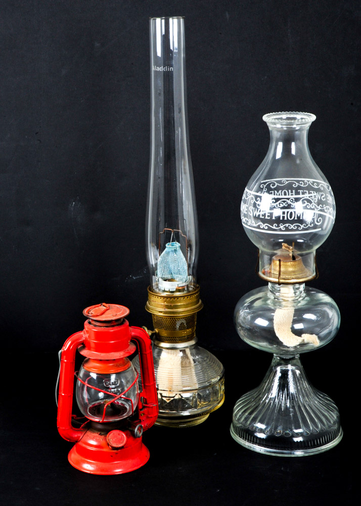 Trio of Oil Lamps