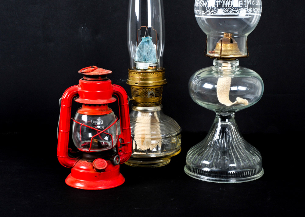 Trio of Oil Lamps