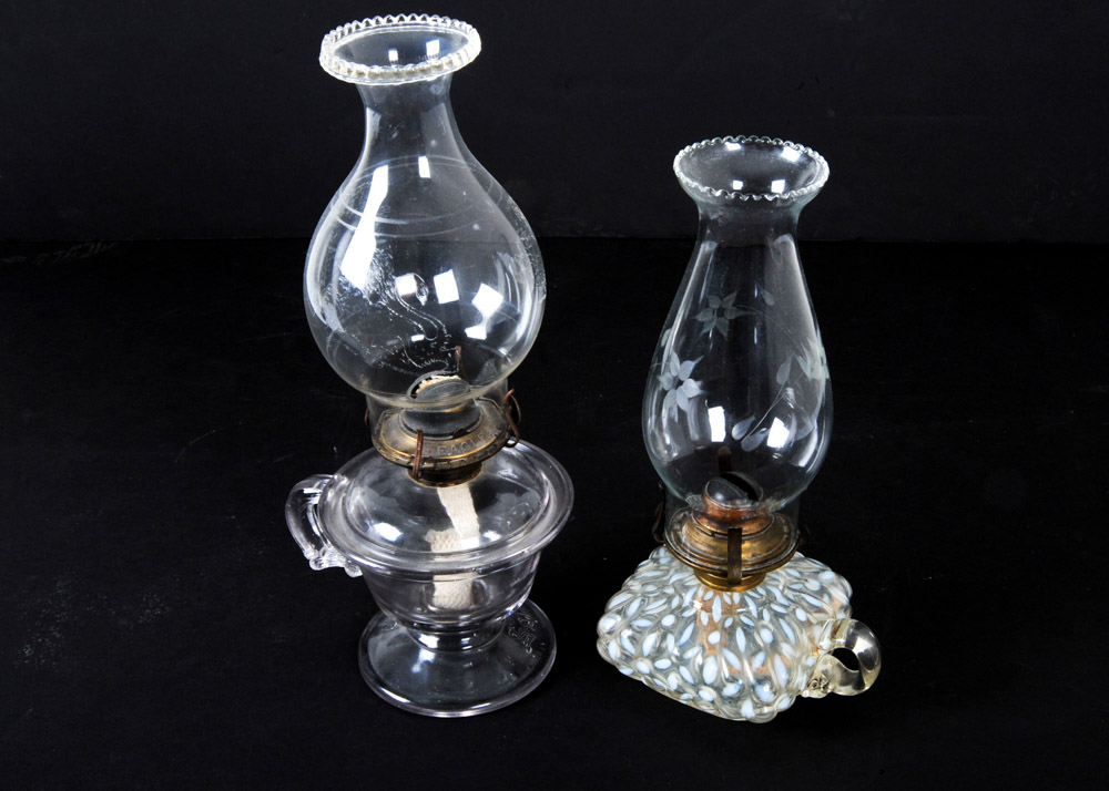 Pair of Vintage Oil Lamps