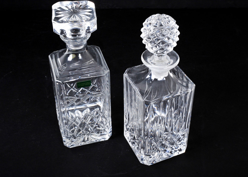 Pair of Square Decanters