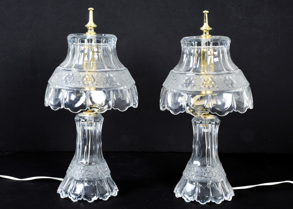 Pair of Glass Lamps