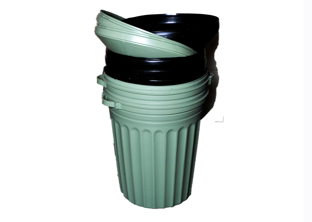 Trio of Permanex Trash Containers