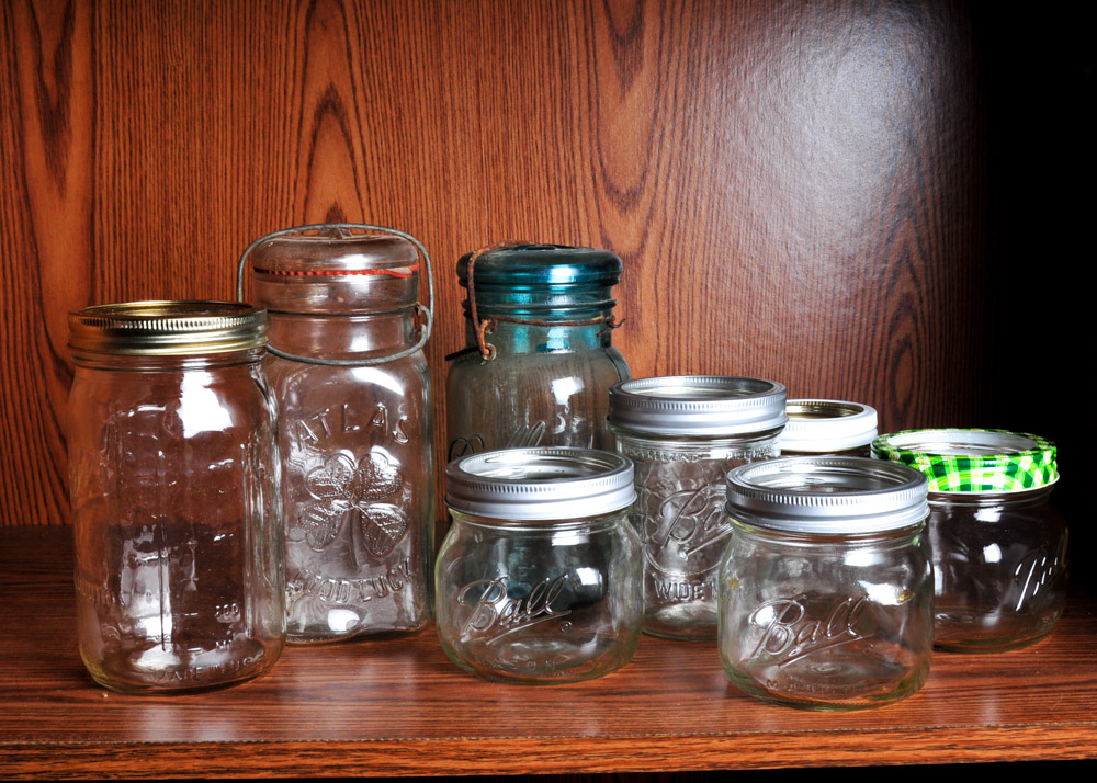 Grouping of Canning Jars