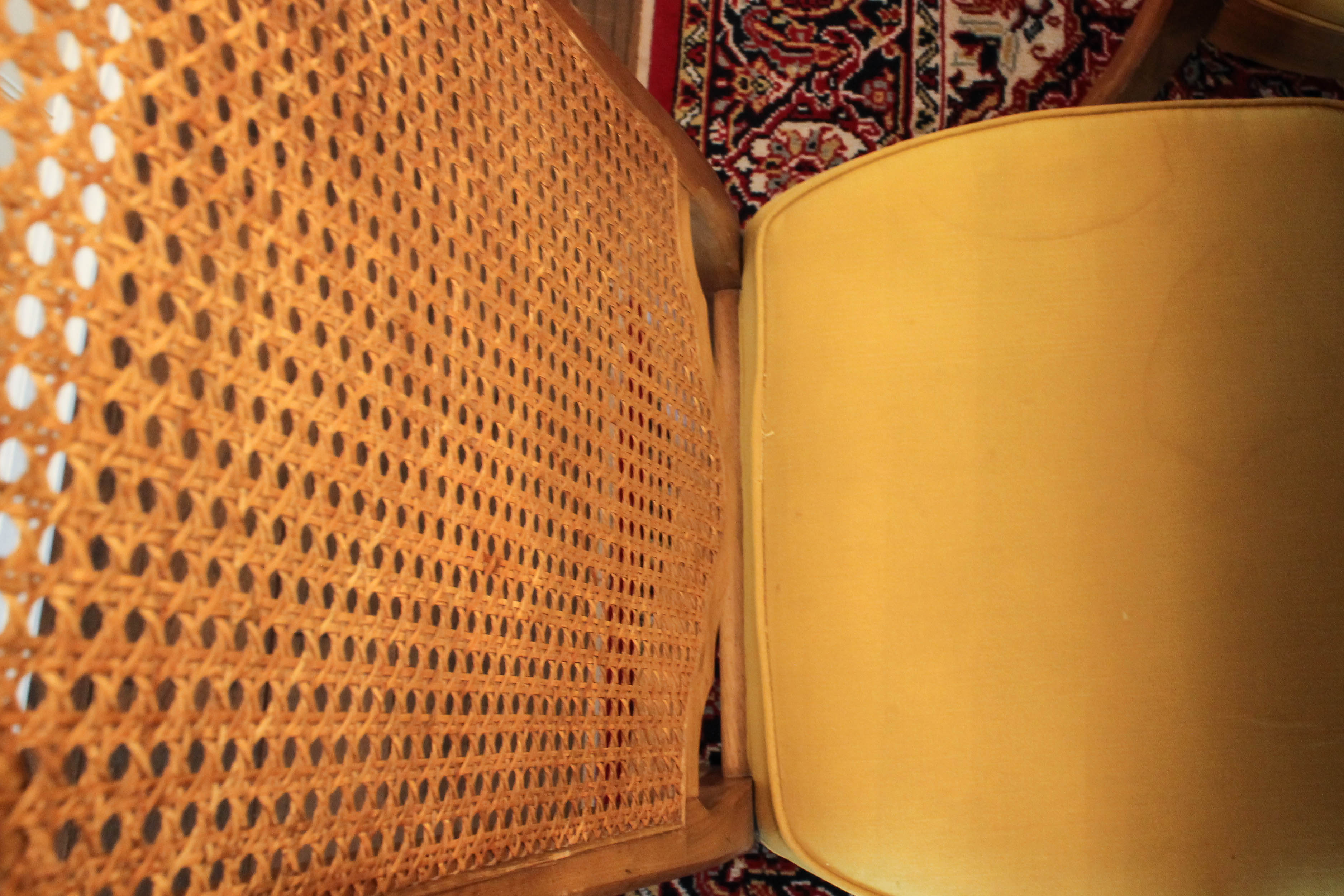 Set of Bernhardt Furniture Cane Dining Chairs