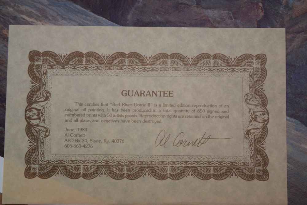 Signed Limited Edition Prints by Kentucky Artist Al Cornett