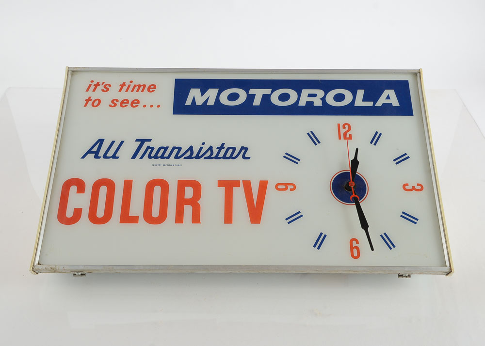 Vintage Motorola Light Up Advertising Clock