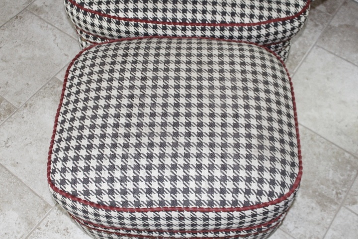Pearson Black /White Houndstooth Club Chair with Ottoman
