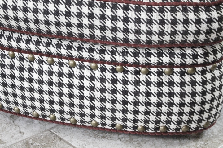 Pearson Black /White Houndstooth Club Chair with Ottoman