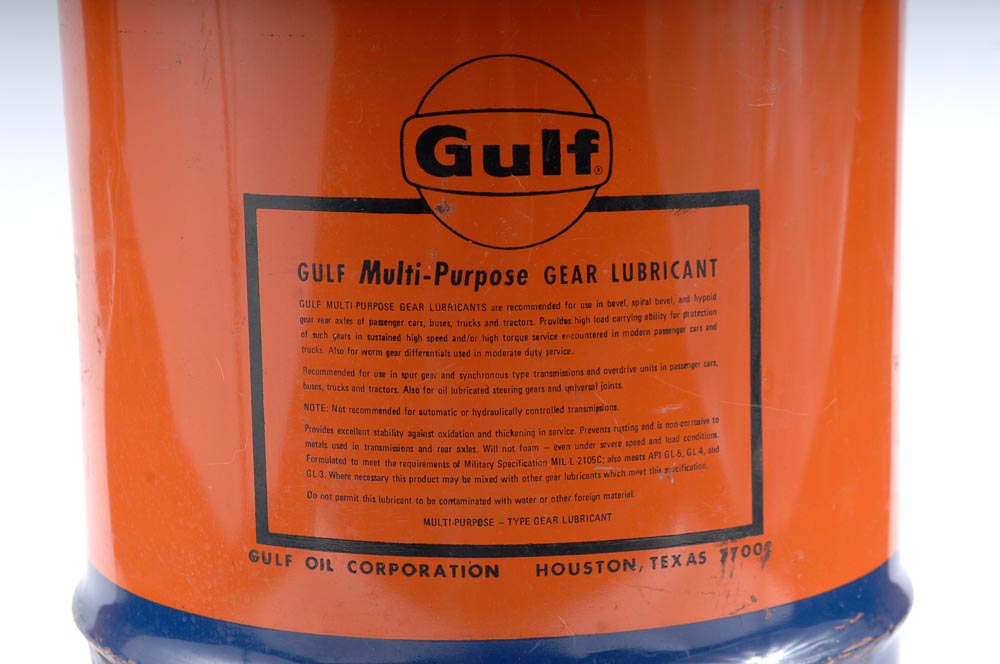 Vintage Gulf Gear Lubricant Drum