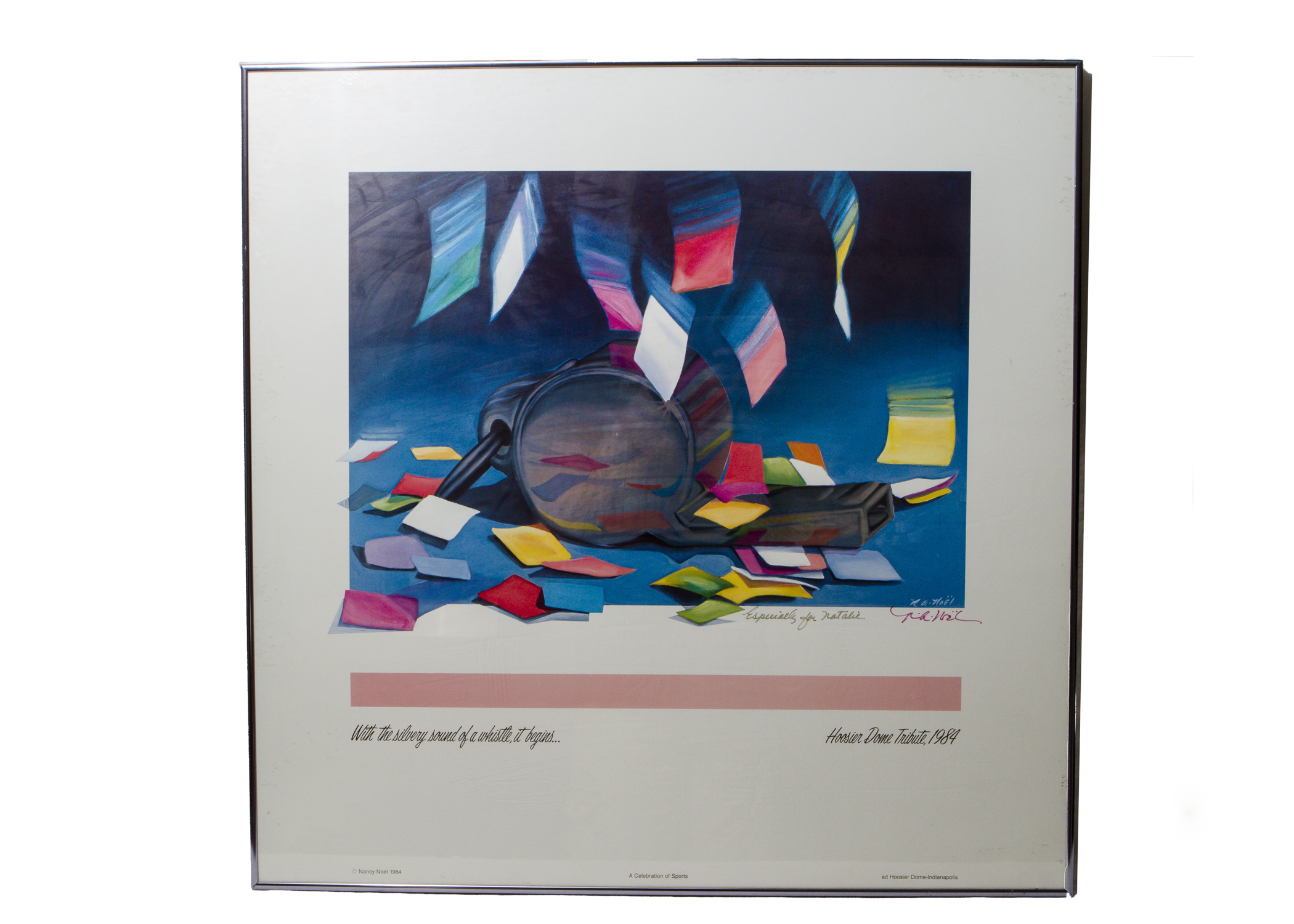 Signed Hoosier Dome Grand Opening Poster