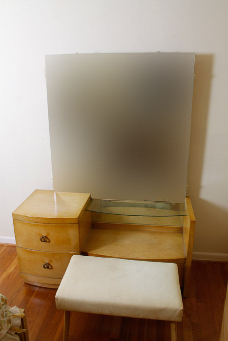 Mid-Century Modern Blonde Maple Vanity