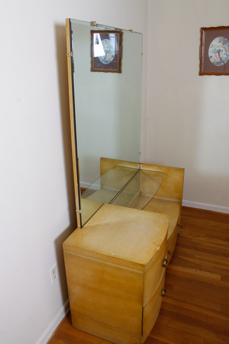 Mid-Century Modern Blonde Maple Vanity