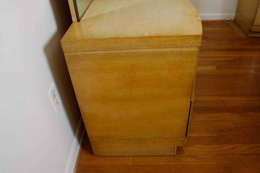 Mid-Century Modern Blonde Maple Vanity