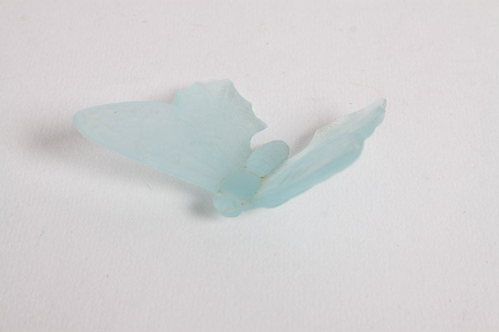 Frosted Blue Glass Decorative Items